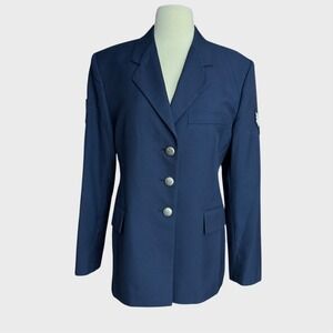 Vintage Women's Air Force Blazer‎ Medium - Navy Blue Preppy New York Style